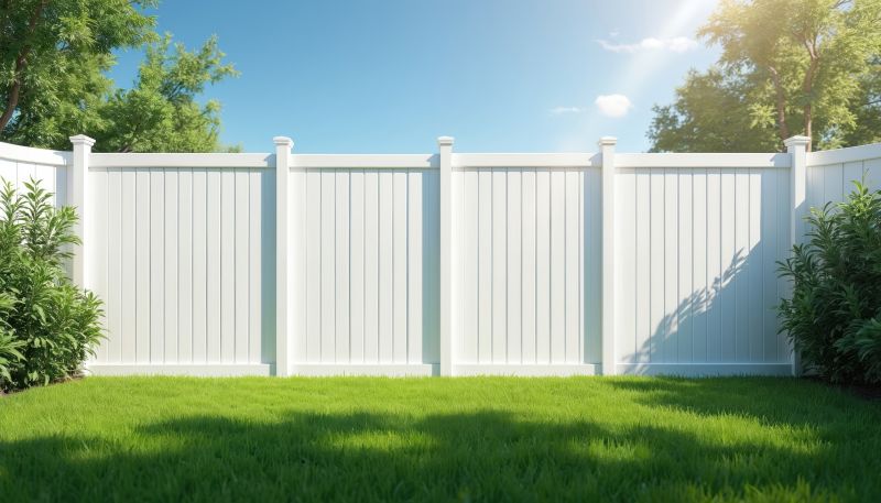 Gray Vinyl Fence Installation